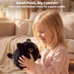 Mewaii Black Cat Plush Kawaii Plushies, Ultra-Soft Feel, 8 in | Starry-Eyed Cat Design, 8 in Portable Size, Cuddly Plush, Gentle Machine Washable, Desk Decor, For Kids, Teens & Cat Lovers - Image 3
