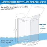 120 Pack Protectors Case Compatible with Funko- 4" Inch Collectible Figures | Clear Protectors, Heavy Duty Display Box w/ Protective Film & Locking Tab, Set of 120 - Image 3