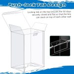 120 Pack Protectors Case Compatible with Funko- 4" Inch Collectible Figures | Clear Protectors, Heavy Duty Display Box w/ Protective Film & Locking Tab, Set of 120 - Image 5