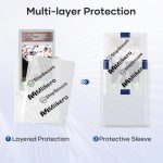 120 Pack Trading Card Shipping Protectors, 4'' x 6'' Plastic Card Protector with Protective Sleeves and Tape Rolls Fit for PSA Graded Cards - Image 3