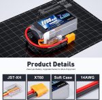 Zeee 3S Lipo Battery 2200mAh 11.1V 50C Shorty Pack Battery with XT60 Plug for RC Car Truck RC Vehicles Boat Drone RC Airplane Quadcopter Helicopter FPV Racing Hobby Models(2 Pack) - Image 4