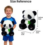 Stuffed Animal Panda Plush Toy, Ultra Soft Teddy Bear Plushie with Cuddly Body, Classic Comforting Snuggle Buddy, Birthday Gift for Kids Toddlers Girls Boys - Image 8