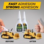Plastic Glue for Models, Miniatures, Legos, PLA, 3D Printing Repair. Fast Setting Heavy Duty Strong Super Glue for Plastic 20g - Image 5