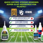 Plastic Glue for Models, Miniatures, Legos, PLA, 3D Printing Repair. Fast Setting Heavy Duty Strong Super Glue for Plastic 20g - Image 6