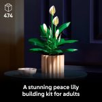 LEGO Botanicals Peace Lily Flower Building Set for Adults - Gifts for Birthdays - DIY Bedroom, Book Shelf & Office Decor for Women & Men, Ages 18+ - Artificial Flowers Crafting Kit - 11504 - Image 3
