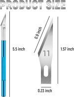 10 Pack Exacto Knife Set, Precision Exacto Knife for Crafting | Craft knife for modeling, scrapbooking, pumpkin carving, and art cutting, hobby knife tools support DIY projects - Image 3