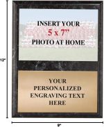 Crown Awards 9 x 12 Black Marbleized Vertical Team Photo Plaque Award, Coach Appreciation Gifts - Image 4