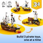 LEGO Creator 3 in 1 Iconic Pirate Ship Toy - Building Set for Boys & Girls, Ages 9+ - Includes 5 Minifigures - Gift for Kids' Birthdays - 31387 - Image 3