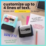 ExcelMark Custom Stamp - Clear & Crisp Impressions - Vibrant Colors & Patterns - Use for Address Stamp and More - Made in America (Seafoam) - Image 5