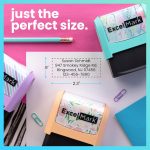 ExcelMark Custom Stamp - Clear & Crisp Impressions - Vibrant Colors & Patterns - Use for Address Stamp and More - Made in America (Seafoam) - Image 6