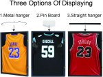 IHEIPYE Jersey Display Frame Case Lockable, Large Sport Jersey Shadow Box with UV Protection Acrylic and Hanger for Baseball Basketball Football Soccer Hockey Shirt and Uniform,Black - Image 3