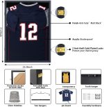 IHEIPYE Jersey Display Frame Case Lockable, Large Sport Jersey Shadow Box with UV Protection Acrylic and Hanger for Baseball Basketball Football Soccer Hockey Shirt and Uniform,Black - Image 4