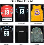 IHEIPYE Jersey Display Frame Case Lockable, Large Sport Jersey Shadow Box with UV Protection Acrylic and Hanger for Baseball Basketball Football Soccer Hockey Shirt and Uniform,Black - Image 5