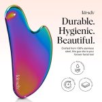 Kitsch Stainless Steel Guasha Tool for Face, Iridescent | Stainless Steel Gua Sha Facial Tools | Face Sculpting Tool and Double Chin Reducer, Neck & Lymphatic Drainage Massager - Image 3