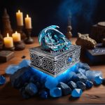 Dragon Statue Jewelry Box, Medieval Fantasy Myth Dragon With Cover Treasure Box, Dragon Statue Decoration Collection Gift Box. (Blue) - Image 3