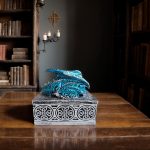 Dragon Statue Jewelry Box, Medieval Fantasy Myth Dragon With Cover Treasure Box, Dragon Statue Decoration Collection Gift Box. (Blue) - Image 5