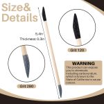 120 Pcs Sanding Sticks Double End Matchsticks Sanding Twigs Fine Detailing Polishing Sticks for Plastic Models Wood Hobby, 120/280 Grit, 5.4 x 0.3 Inch - Image 3