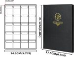 200 Pockets Coin Album - 33x33 mm Grid Holder (Black) CS48200BK | Coin Collecting Book with 10 Pages, for Pounds Pence Cents Dollars Nickel - Image 3