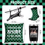 Anime Lover Gift Set Includes 20 Oz Tumbler, Throw Pillow Cover, Socks, Demon Katana Sword, I Paused My Anime To Be Here Gifts Set, Demon Merch Gifts for Boys Girls - Image 3