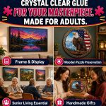 Jigsaw Puzzle Glue Clear with Sponge Head, Non-Toxic, Quick-Dry,120mL | No Yellowing Puzzle Saver for Framing, Up to 3000 Pieces, Puzzle Frame Kit, Easily Preserves Finished Puzzles - Image 5