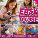 Jigsaw Puzzle Glue Clear with Sponge Head, Non-Toxic, Quick-Dry,120mL | No Yellowing Puzzle Saver for Framing, Up to 3000 Pieces, Puzzle Frame Kit, Easily Preserves Finished Puzzles - Image 6