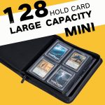 Top loader Binder, Holds 128+ Toploaders（Black） | 4 Pocket Top Loader Card Storage Case, Double-Sided Pockets for trading card in 3 x 4'' Toploaders - Image 3