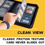 Top loader Binder, Holds 128+ Toploaders（Black） | 4 Pocket Top Loader Card Storage Case, Double-Sided Pockets for trading card in 3 x 4'' Toploaders - Image 4