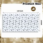Tatuo 8 Pieces 108 x 54 Inch Music Themed Party Decorations Disposable Musical Notes Tablecloth Plastic Table Cover Birthday Jazz Rock Party Decoration Supplies - Image 3