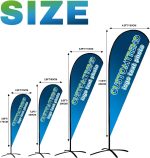 Custom Feather Flag, Personalized Business Sign, Teardrop Swooper Flag, 2.3X5.6FT - Image 3
