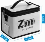 Zeee Fireproof Explosionproof Lipo Bag Battery Storage(8.46 x 6.5 x 5.71in) | Large Capacity Guard Pouch for Lipo Charge & Storage - Image 3