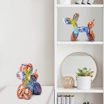 Resin Balloon Dog Sculpture - Collectible Figurines Decor for Home | Office Desktop Resin Decors Balloon Dog Decor (Graffiti) - Image 7