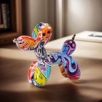 Resin Balloon Dog Sculpture - Collectible Figurines Decor for Home | Office Desktop Resin Decors Balloon Dog Decor (Graffiti) - Image 8