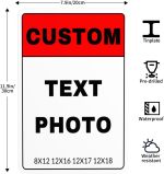 Made In Usa Custom Sign, Personalized Metal Signs, Custom Metal Sign For Office, Garage, Business,Shop, Street. For Outside Or Inside Use.(12x8 Inches) - Image 3
