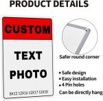 Made In Usa Custom Sign, Personalized Metal Signs, Custom Metal Sign For Office, Garage, Business,Shop, Street. For Outside Or Inside Use.(12x8 Inches) - Image 4