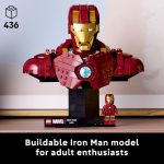 LEGO Marvel Iron Man MK4 Bust - Building Kit for Adults, Ages 18+ - Includes Iron Man Minifigure - Collectible Model for Super Hero Fans - Gift for Men and Women - 76327 - Image 3