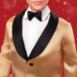 Barbie Signature 2025 Holiday Blonde Ken Collectible Fashion Doll Wearing Full Suit with Golden Jacket in Displayable Packaging & Doll Stand - Image 4