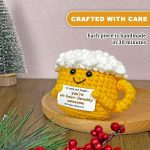 Beer Gifts for Beer Lovers, Positive Emotional Crochet Support Encouragement Inspirational Motivational Gift for Women Men - Image 4