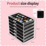 Bfttlity Acrylic Rock Display Case, 108 Grids Rock Collection Box for Kids | Clear Collection Display Cases for Stones Collectibles Gemstone Crystals Storage - Image 3