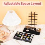 Bfttlity Acrylic Rock Display Case, 108 Grids Rock Collection Box for Kids | Clear Collection Display Cases for Stones Collectibles Gemstone Crystals Storage - Image 6
