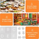 500 Piece Country Store Jigsaw Puzzle for Adults | Garden Landscape Puzzle for Adults 500 Pieces,Garden Supplies Store Oil Style Dog Jigsaw Puzzles 500 Pieces - Image 4