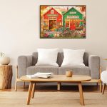 500 Piece Country Store Jigsaw Puzzle for Adults | Garden Landscape Puzzle for Adults 500 Pieces,Garden Supplies Store Oil Style Dog Jigsaw Puzzles 500 Pieces - Image 7