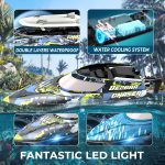 BEZGAR TX2P1,2 Packs 30 KPH RC Boats with Suitcase for Kids | 2 Packs 30 KPH High Speed; Portable Storage Suitcase; Remote control boats for Pools & Lakes - Image 4