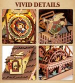 ROKR Cuckoo Clock 3D Wooden Puzzle with LED Light & Hourly Chime for Adults | DIY Wooden Clock Model Building Set, Unique Gift for Women Men - Image 5