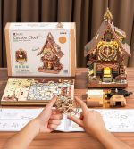 ROKR Cuckoo Clock 3D Wooden Puzzle with LED Light & Hourly Chime for Adults | DIY Wooden Clock Model Building Set, Unique Gift for Women Men - Image 6