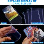 1600 Card Sleeves Top Loaders for Cards, 3" x 4" Hard Plastic Toploaders | Baseball Card Protectors, Trading Card Holder for Football Sports Cards (800 Toploaders + 800 Penny Sleeves) - Image 4