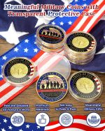 50Pcs Military Challenge Coins Set, Veteran Honor Coins | Thank You for Your Service, Military Appreciation Gifts for Men & Women, Service Recognition, Bulk Veterans Day Gifts - Image 3