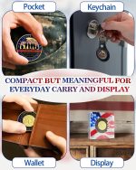 50Pcs Military Challenge Coins Set, Veteran Honor Coins | Thank You for Your Service, Military Appreciation Gifts for Men & Women, Service Recognition, Bulk Veterans Day Gifts - Image 5