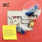 TAPE RUNNER - Double Sided Adhesive with Dispenser Roller Included - Acid Free, Sticky, Clear & Transparent - Ideal for Scrapbooking, Crafts & More - Mini (197 inches per Cartridge), 5 Cartridges - Image 6