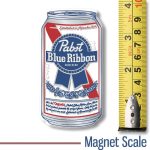 Pabst Blue Ribbon Beer Can Magnet by Classic Magnets, 3D Rubber Vintage-Style Collectible Gifts Made in the USA, 2.0" x 3.8" - Image 3