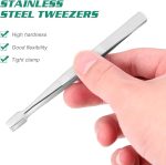 2-Pack Stamp Tweezers Stainless Steel – 4.3” Philately Tools for Collectors – Flat Tip, Non-Slip, Rust-Proof – Ideal for Stamps, Coins and Jewelry - Image 5